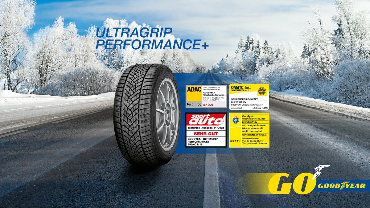 GoodyearTurkiye's tweet photo. Karlı ve buzlu zeminde daha yüksek yol tutuşu ile ödüllü UltraGrip Performance+ zorlu kış şartlarında yanında.
UltraGrip serisi, 700 TL'ye varan fırsatlarla Goodyear bayilerinde.
#Goodyear #UltraGripPerformance https://t.co/ifXBpJQXeB