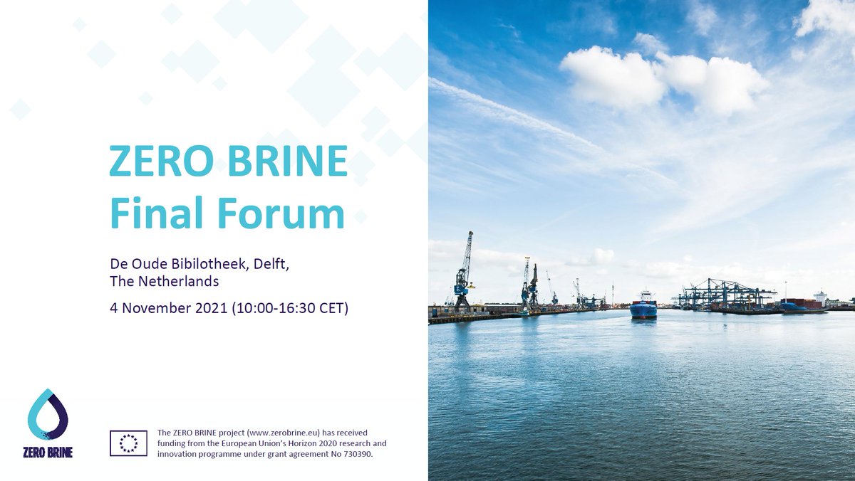 📆This month we held our final conference in Delft!🇳🇱

🧐Great insights from all the speakers showing the key results and potential impacts of #ZeroBrine technology 💪

👇Check out all the presentations below!👇

bit.ly/3FyzR3k

#wastewater #h2020 #circulareconomy