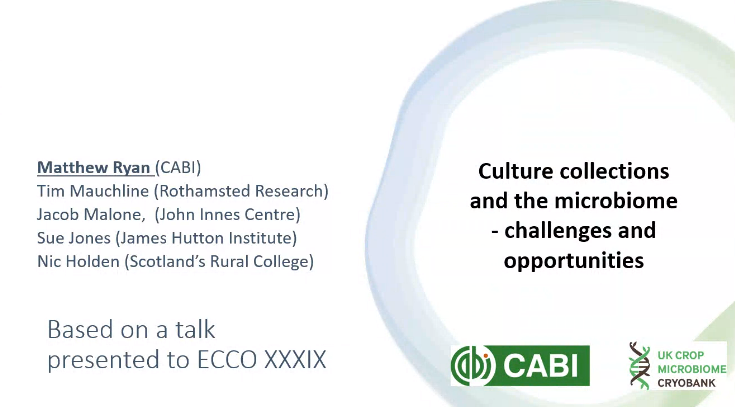 MIRRIERIC's tweet photo. #MIRRI webinar day 2 is here! 

Today's webinar is already rolling and started off with the initial talk from Matthew Ryan from @CABI_Microbe on Microbial Resource Centres and the Microbiome Challenge!

#research #CCs #microbiology #EU_RIs https://t.co/443ch5Fm5g