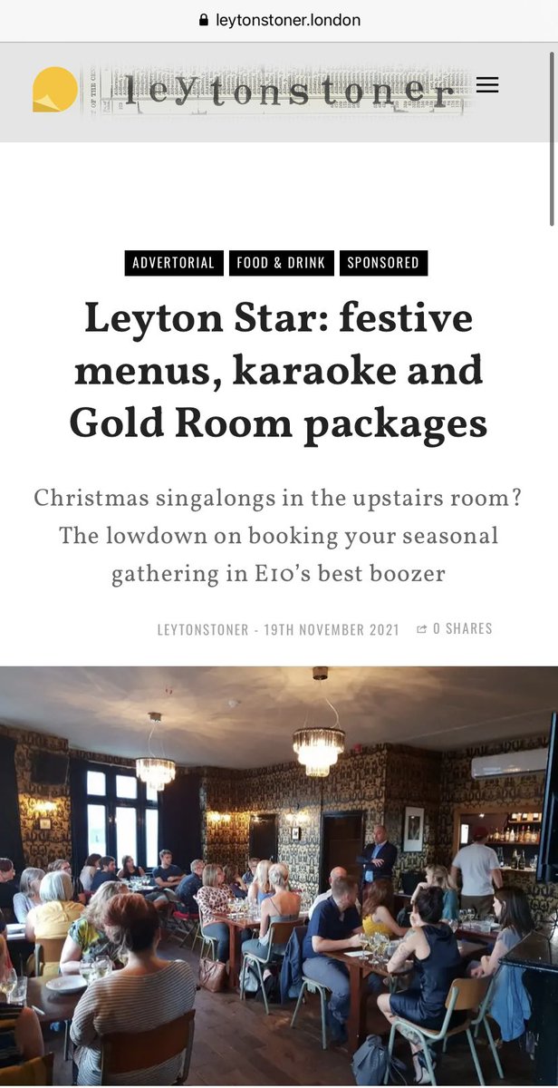 Need an East London location for your Xmas bash? Today <a href="/leytonstar/">The Leyton Star</a> talks us through their festive plans 
#Sponsored 

leytonstoner.london/2021/11/19/ley…