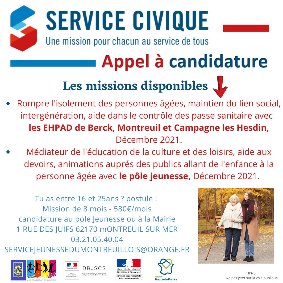 Missions de #servicecivique  disponibles !
#16-25ans #engagement