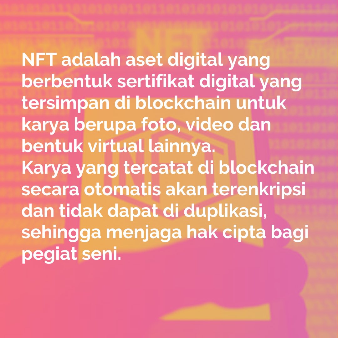 Ztalkid's tweet photo. Hai gankZ! kamu udah tau belom apa itu NFT? kira-kira kenapa ya orang-orang mau beli NFT dengan harga yang mahal? Yuk simak thread kali ini👀

#Ztalk #friday #nft #nftindonesia #nftinfo https://t.co/UsBiT5gLLx