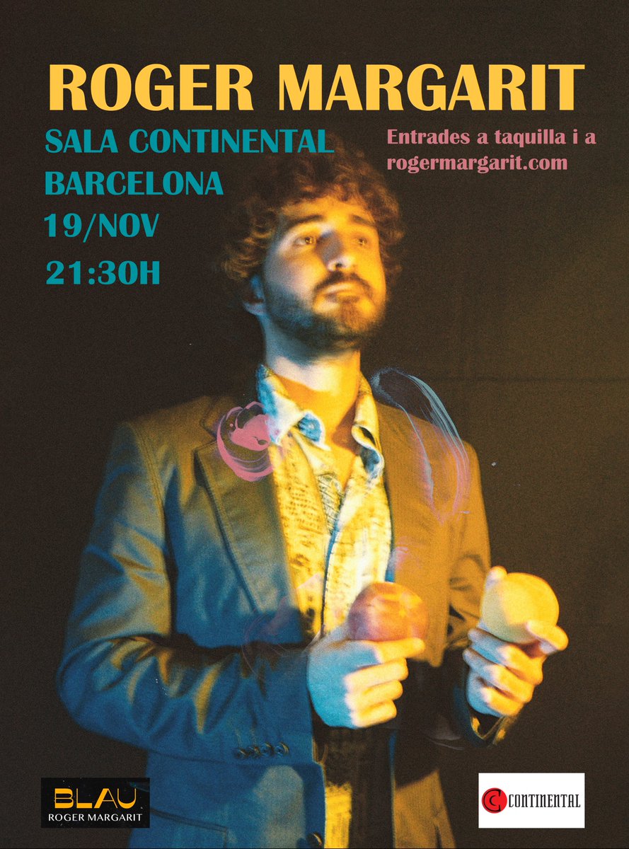🍑AVUI BARCELONA🍑 
En unes hores toquem en format trio a la Sala Continental de Gràcia! Serà emocionant tenir-vos tan a prop. Podeu aconseguir les vostres entrades directament a taquilla o a través d'aquest link: entradium.com/events/roger-m…