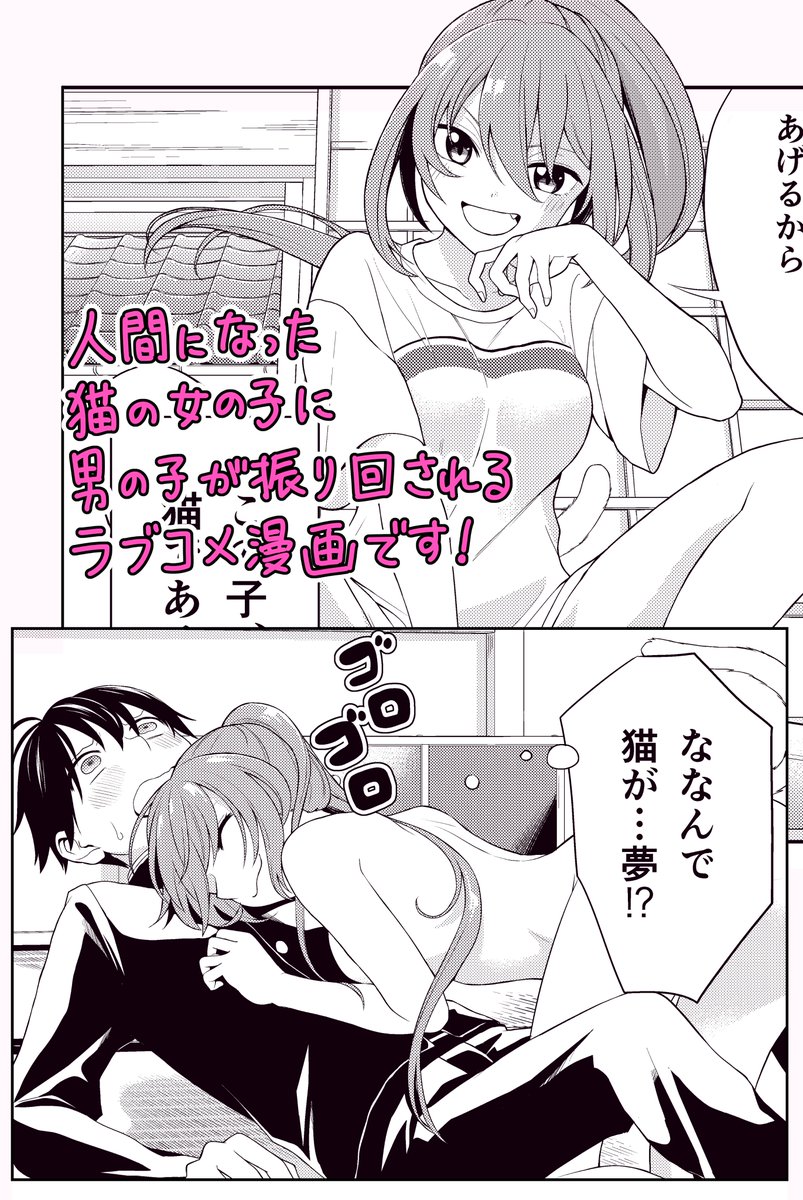 コミティア138の新刊サンプル
 『猫娘、飼ってみた』
最近できた彼女は、尻尾の生えた猫ちゃんで…
人間になった猫の女の子に男の子が振り回されるラブコメ漫画です

ぜひ読んでいただけたら嬉しいです! 
オンデマンド/本文18P/300円 #COMITIA138 