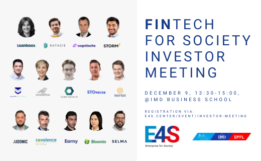 karpachii's tweet photo. Meet 15 fintech entrepreneurs at IMD on December 9 as part of E4S’s Fintech for Society program. Register here: https://t.co/86RjRyTbSd #imdimpact #imdimpactace @E4S_Center @IMD_Bschool https://t.co/NqhAltjmZN