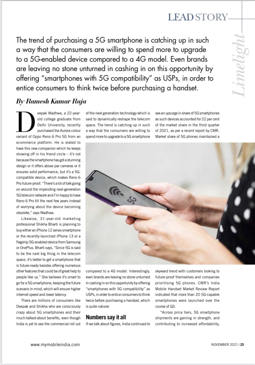 rameshraja811's tweet photo. The #5G Craze: How #consumers are looking for a #smartphone beyond #cameras #MyMobile @MyMobileMag @CMRINDIA @shipracmr @techARCtweet @fainalysis @upasanaj_IDC @IDCInd @CounterPointTR @predicti_vu @kunalsarkar1982 @KumarGa39048795 @lakshangras175 @sriparnachoudh3 @Kratikachhabraa https://t.co/IhAtwneyqB
