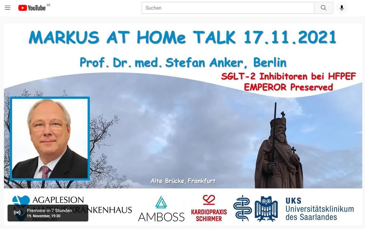 tune in tonight 🎥Markus@home proudly presents: SGLT-2 I bei HFPEF - EMPEROR Preserved - mit Prof. Anker youtube.com/watch?v=bkOGu1…
<a href="/kaschenke/">Karsten Schenke 📯 @kaschenke.blsky.social</a> <a href="/KardiologieHH/">Erik Rafflenbeul</a> <a href="/gunnar_heine/">Gunnar Henrik Heine</a> <a href="/YoungDgk/">Young DGK</a> <a href="/DGK_org/">Deutsche Gesellschaft für Kardiologie</a> <a href="/StephanSchirme2/">Stephan Schirmer</a> <a href="/NMerke/">Nicolas Merke</a> <a href="/DjawidHashemi/">Djawid Hashemi</a>