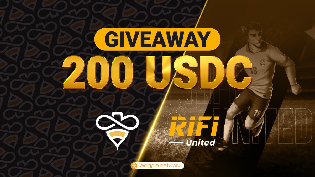🐝Giveaway! Let’s celebrate our partnership with Rikkei Finance! 
⚽️5 Lucky winners will get 200 USDC, TBA on 25 Nov

🕹Simple tasks:

💠Follow <a href="/wagglenetwork/">Waggle 🐝</a> &amp; <a href="/RikkeiFinance/">Rikkei.Finance</a>
💠Like, retweet, reply with #rifiunited #waggle &amp; tag 2 friends
💠2 tasks left: t.me/waggle_network…