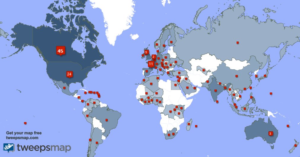 Special thank you to my 14 new followers from Canada, and more last week. tweepsmap.com/!lsirois007