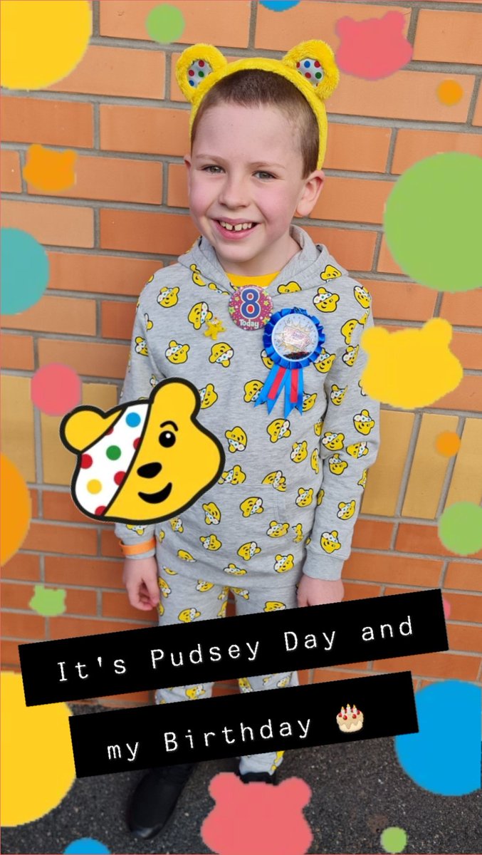 CarlieSmith1989's tweet photo. Excited for Pudsey Day and his Birthday in school @malvernprimary. Have a great day Son. Happy 8th Birthday π π₯³ #birthdayboy #lovesschool #ChildreninNeed #malvernprimary https://t.co/ay1tObUKkz