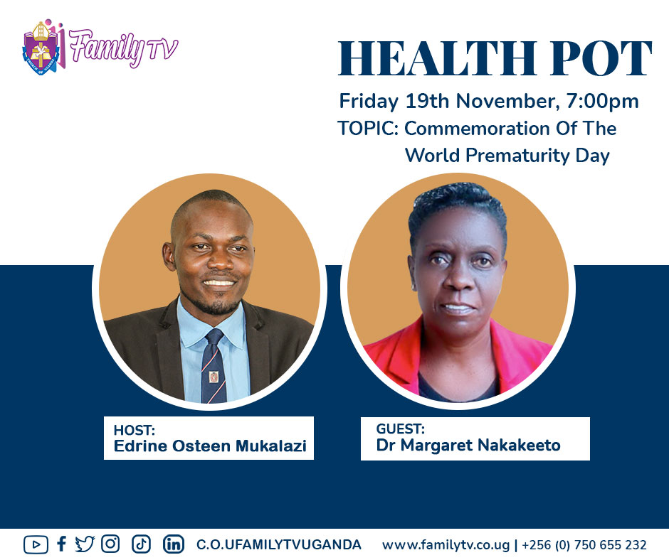 coufamilytv's tweet photo. Tonight on Health Pot, How do we address challenges that come with Premature births?
Dr. Margaret Nakakeeto is a consultant neonatal pediatrician to partners of the Ministry of Health of Uganda, including UNICEF, RHITES-N, and CHAI, among others.
#HealthPot #Enrichinglives https://t.co/cKyhcDusvS