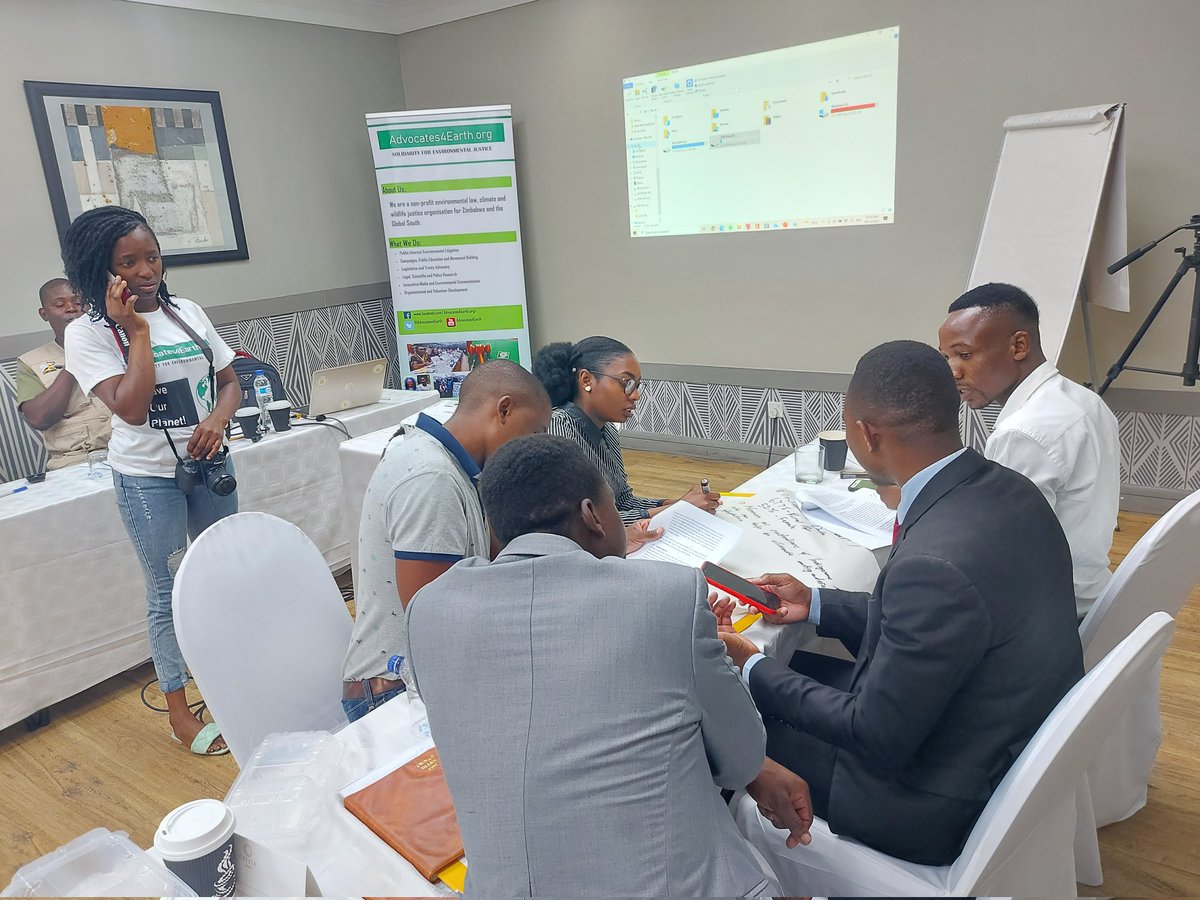 Advocates4Earth's tweet photo. Young people, young activists and environmental lawyers concerned about the climate crisis during the breakaway sessions at our Post #Cop26 Validation Workshop on a Climate Change Act for Zimbabwe today. #ClimateAction #ClimateJustice #ClimateEmergency #ClimateChangeActZW https://t.co/H1BodkeZmq