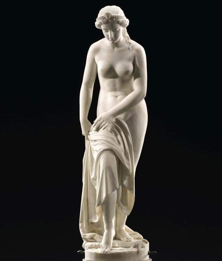 La excelente técnica de Giovanni Battista Lombardi (1823-1880) para trabajar el mármol. Era capaz de representar el agua corriendo sobre los dedos del pie de la Ninfa, escultura ejecutada por el artista italiano.