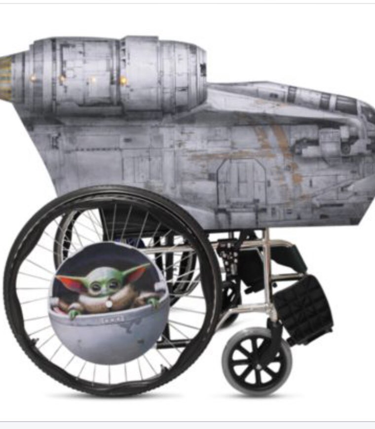 Loving this wheelchair cover! what’s cooler than Star Wars?!