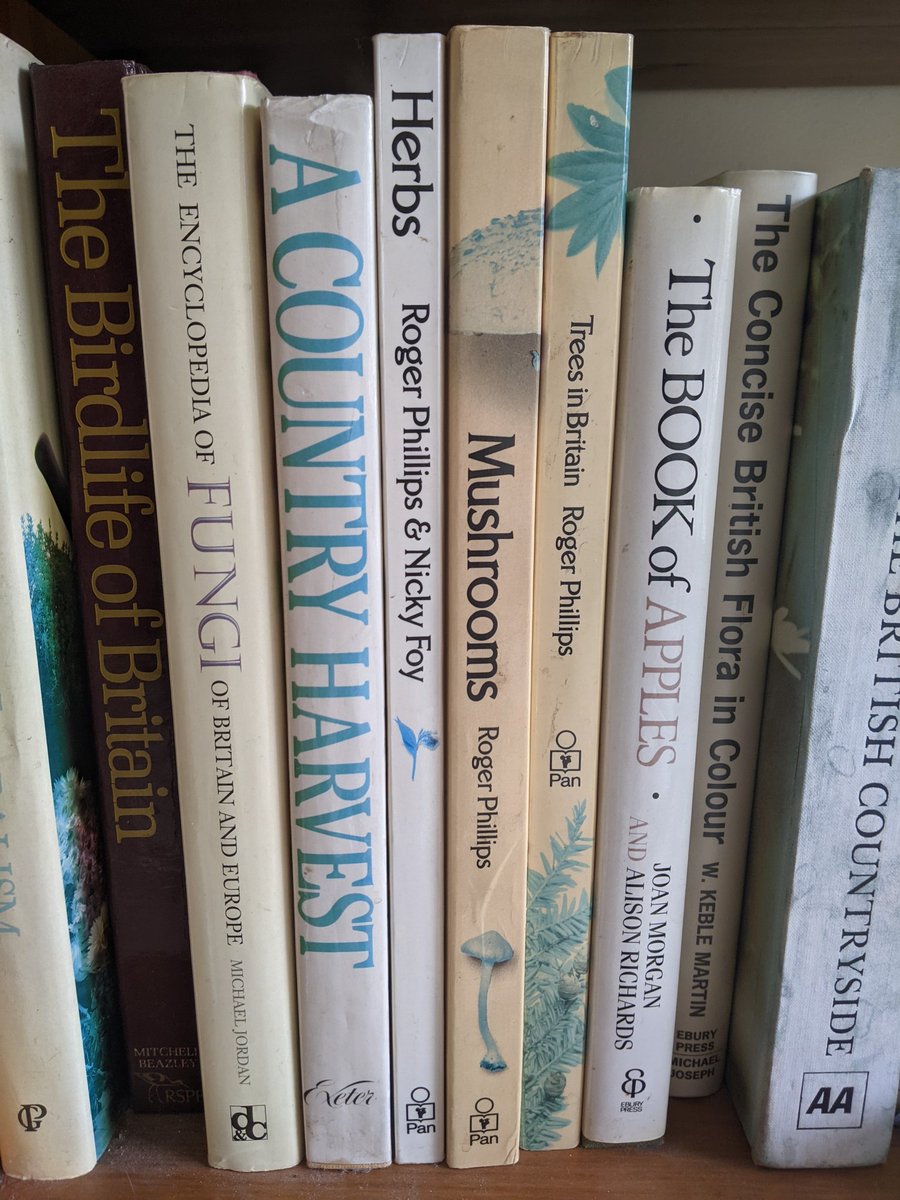 Mightychub's tweet photo. @AmiesPhilip 3 of my favourites Philip still to hand on my shelves. #Herbs #Mushrooms #trees they were always useful when doing #forays  events &amp; guided walks https://t.co/XaZcBnMliu