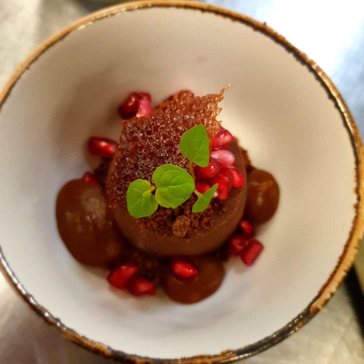 Striploin of English beef, beef cheek &amp; shallots followed by Valrhona chocolate delice &amp; pomegranates <a href="/anthonyadhen1/">anthony adhen </a>