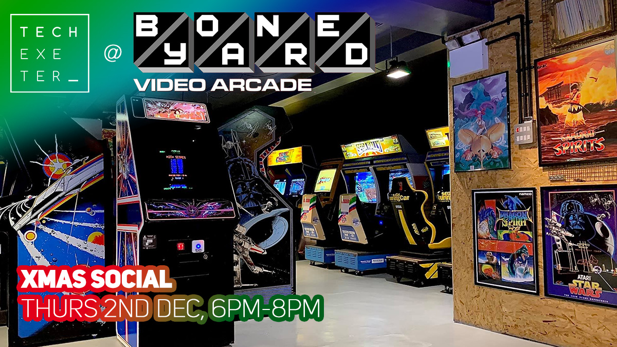 TechExeter (@techexeter) on Twitter photo In lieu of a proper xmas meetup this year, we're having an xmas social at Exeter's new videogame arcade <a href="/boneyardx/">boneyard arcade</a>
THURS DEC 2nd from 6pm.
£5 for 20 tokens - enough for an hour of pinball / rhythm action / driving / retro gaming / beat'em up fun! In lieu of a proper xmas meetup this year, we're having an xmas social at Exeter's new videogame arcade <a href="/boneyardx/">boneyard arcade</a>
THURS DEC 2nd from 6pm.
£5 for 20 tokens - enough for an hour of pinball / rhythm action / driving / retro gaming / beat'em up fun!