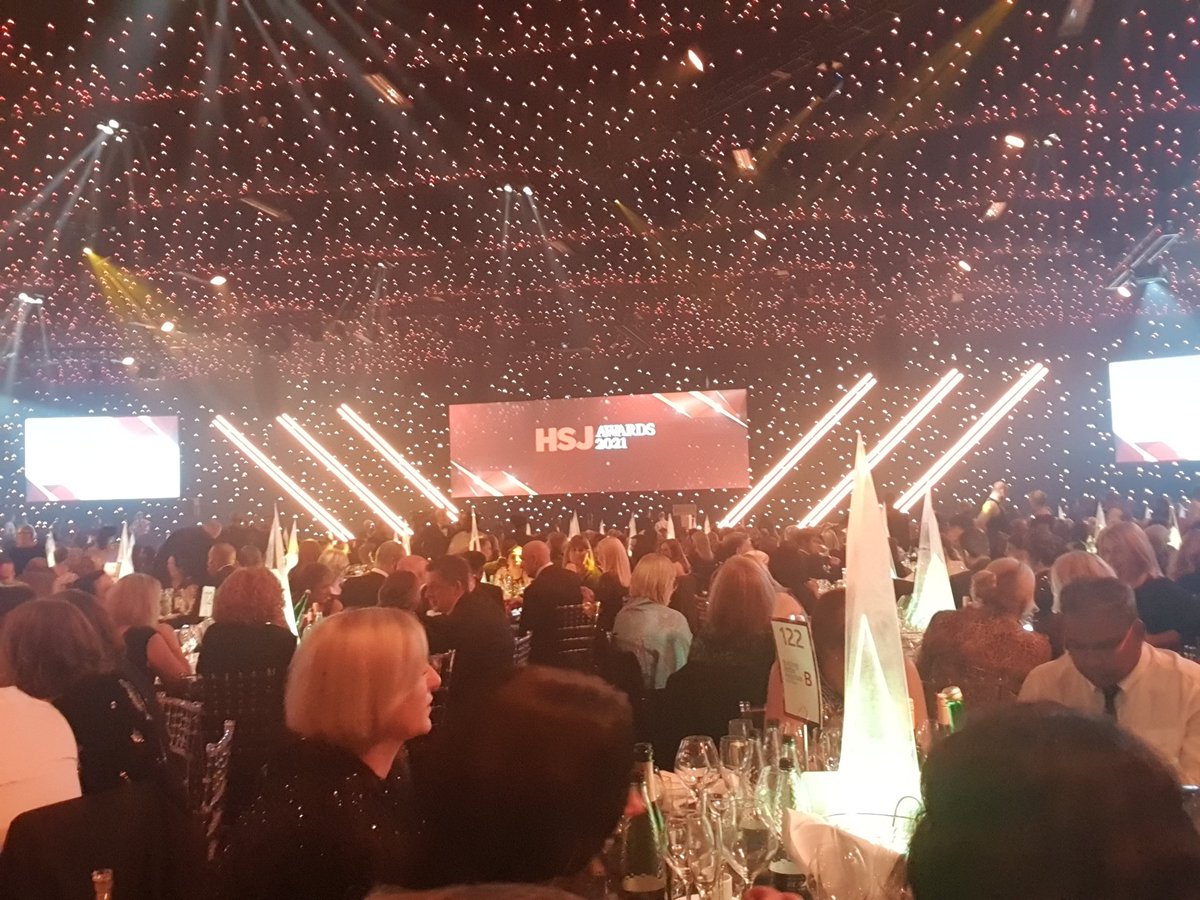 FionaScriven's tweet photo. Lovely to be part of the team representing @NorthBristolNHS at the @HSJ_Awards last night for our work embedding a Just Culture π Well done to all finalists and congratulations to the winners! #hsjawards2021 #table141 https://t.co/EvBSGf1aUw
