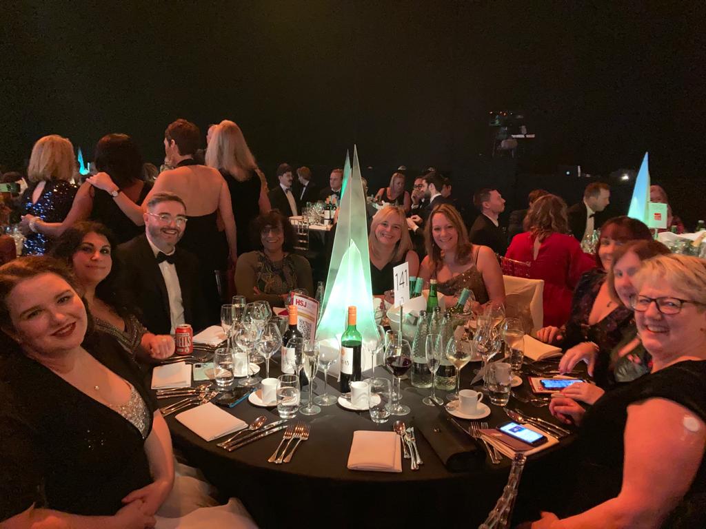 FionaScriven's tweet photo. Lovely to be part of the team representing @NorthBristolNHS at the @HSJ_Awards last night for our work embedding a Just Culture π Well done to all finalists and congratulations to the winners! #hsjawards2021 #table141 https://t.co/EvBSGf1aUw