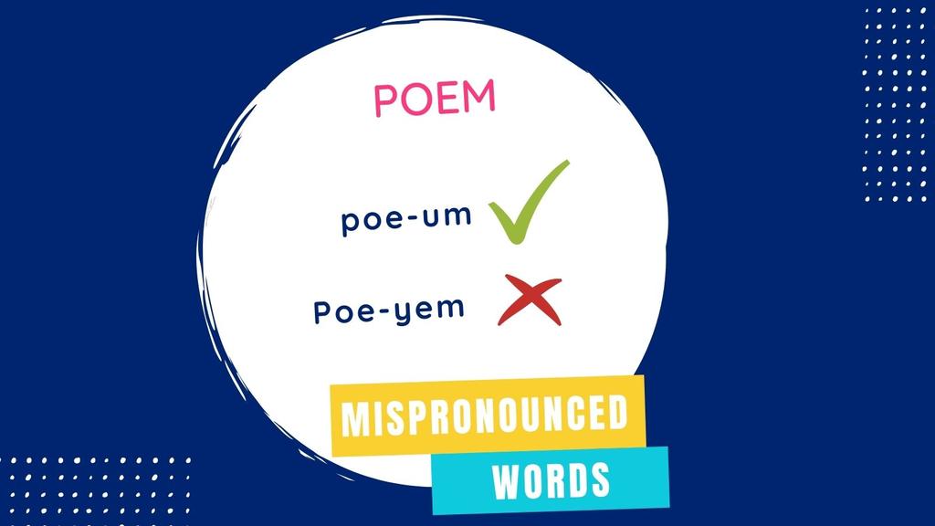 LearnFromNative's tweet photo. Most people have been pronouncing 'Poem' incorrectly. Let's learn its correct pronunciation
#learnfromnative #learnenglishonline #pronunciation #pronunciationtips #learnenglish https://t.co/ddJbBBMo4f