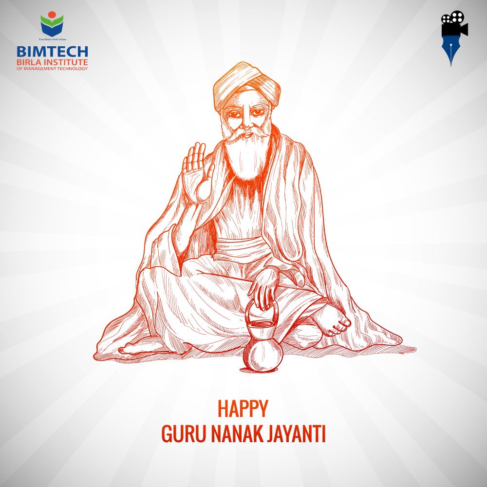 MediaBimtech's tweet photo. Guru Nanak Jayanti is one of the most auspicious festivals in Sikhism.
It is believed that Guru Nanak Dev Ji brought enlightenment to this world
Happy Guru Nanak Jayanti.@SaloniSinha29 @directorBIMTECH @MediaBimtech 
#gurupurab #BIMTECH
#MediaConduit #WeKeepYouTrending https://t.co/THyHUTM5hM