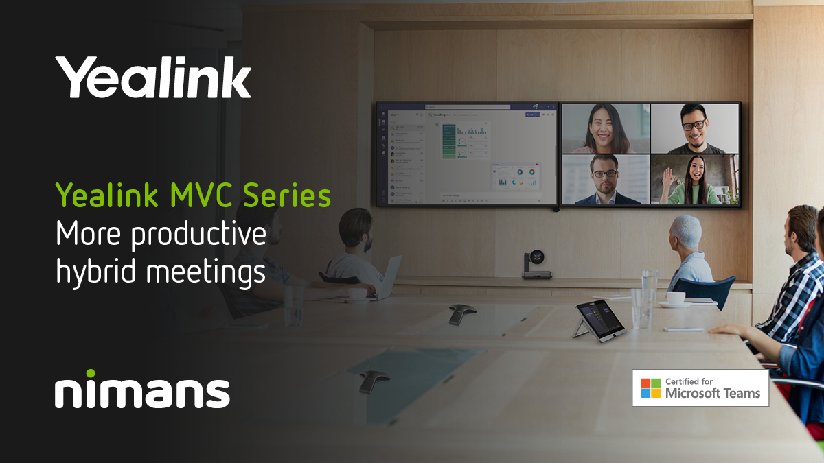 There's a Yealink video conferencing system for all room sizes. nimans.net/yealink-mvc-se…