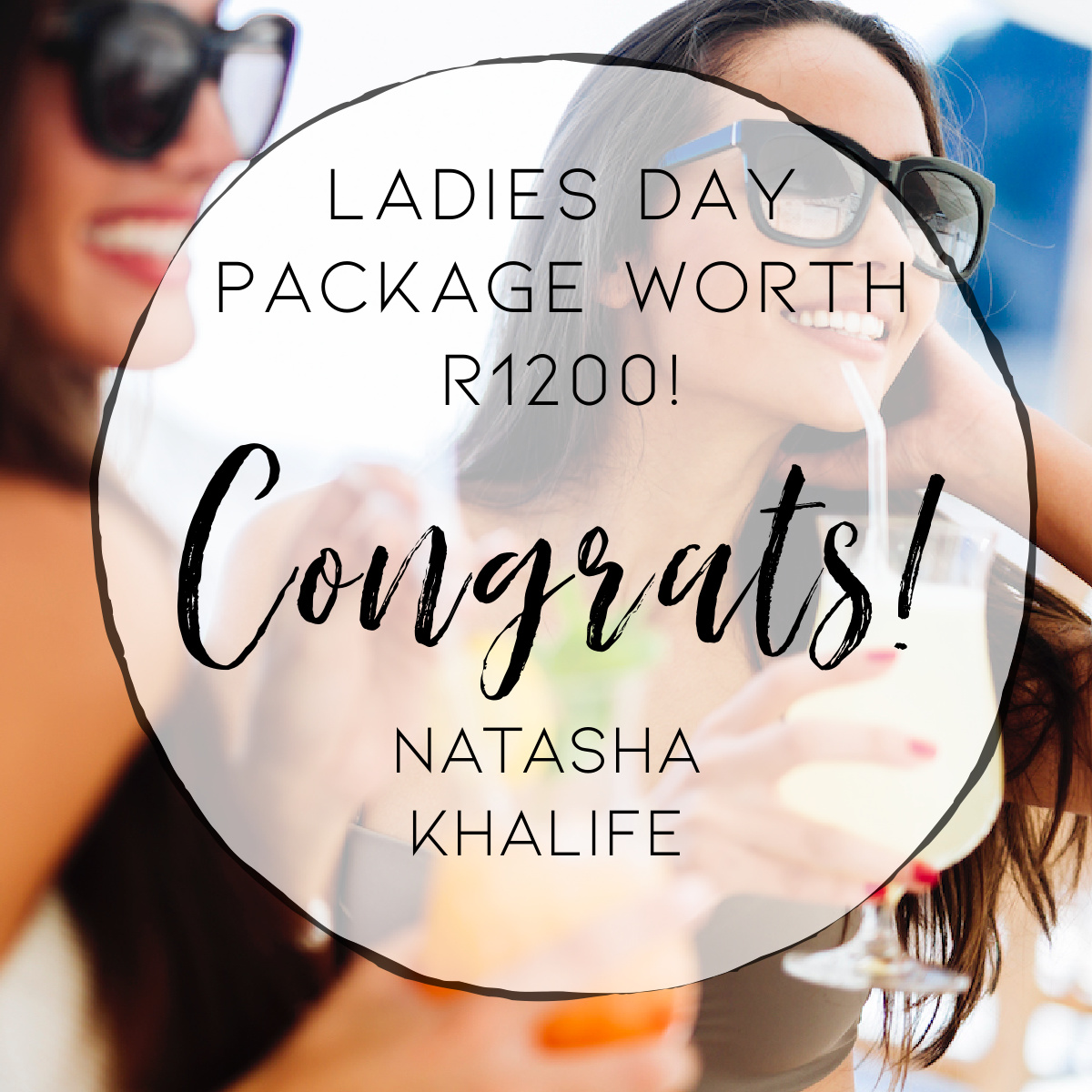Congratulations to Natasha Khalife, who has WON this incredible prize! Natasha, you get to take three of your friends along with you for the day. 🎉