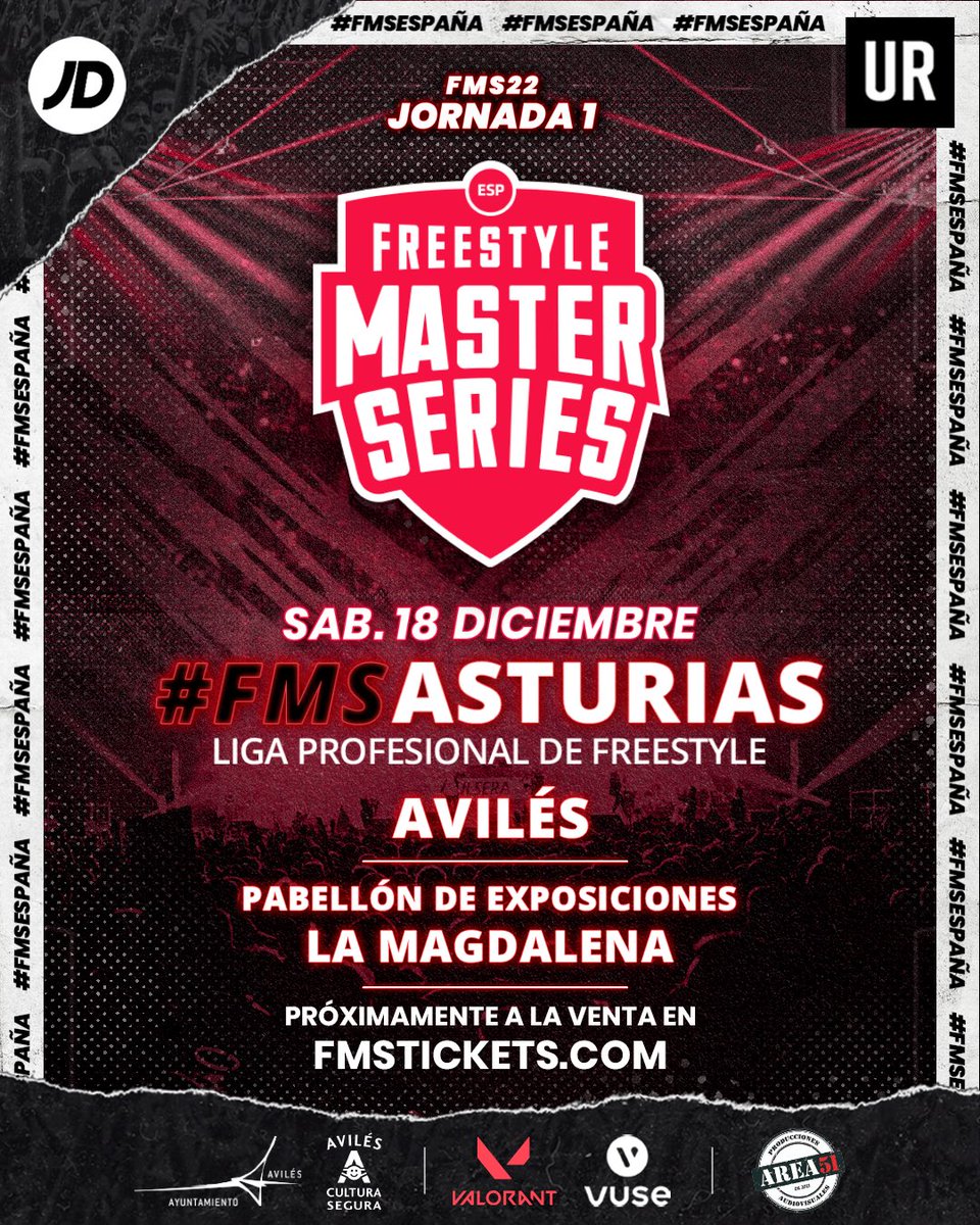 FMSEspOficial's tweet image. LA JORNADA 1 EN AVILÉS 🔥🤟

La primera fecha de #FMSEspaña tendrá lugar en Asturias, concretamente en la ciudad de Avilés 😍

El campeón de FMS Internacional @GazirGPS podrá mostrar el anillo a toda su gente 👏

Entradas 🎫 a la venta próximamente en fmstickets.com ‼️
