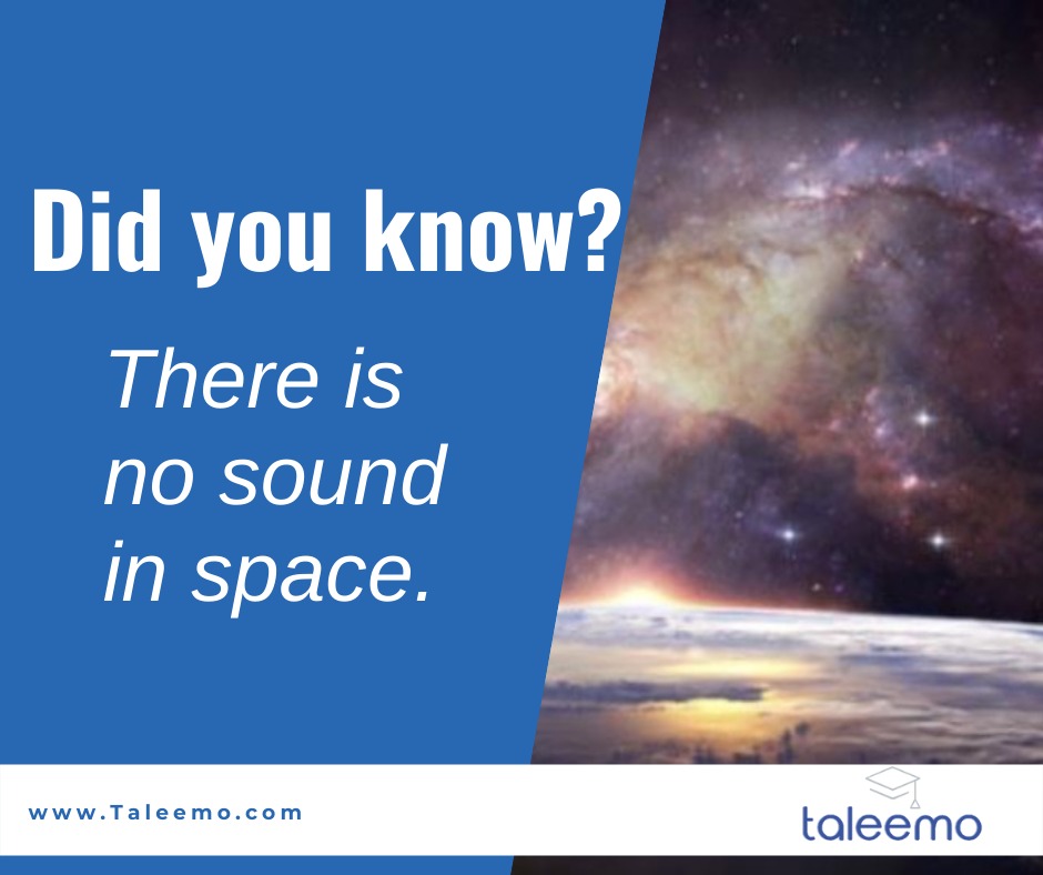1Taleemo's tweet photo. Did you #know?
There is no #sound in #space.
#facts #interstingfacts #factsaroundtheworlf #learningfacts #generalknowledge #knowledgefacts #amazingfacts #taleemo https://t.co/nuH5BRAlAS