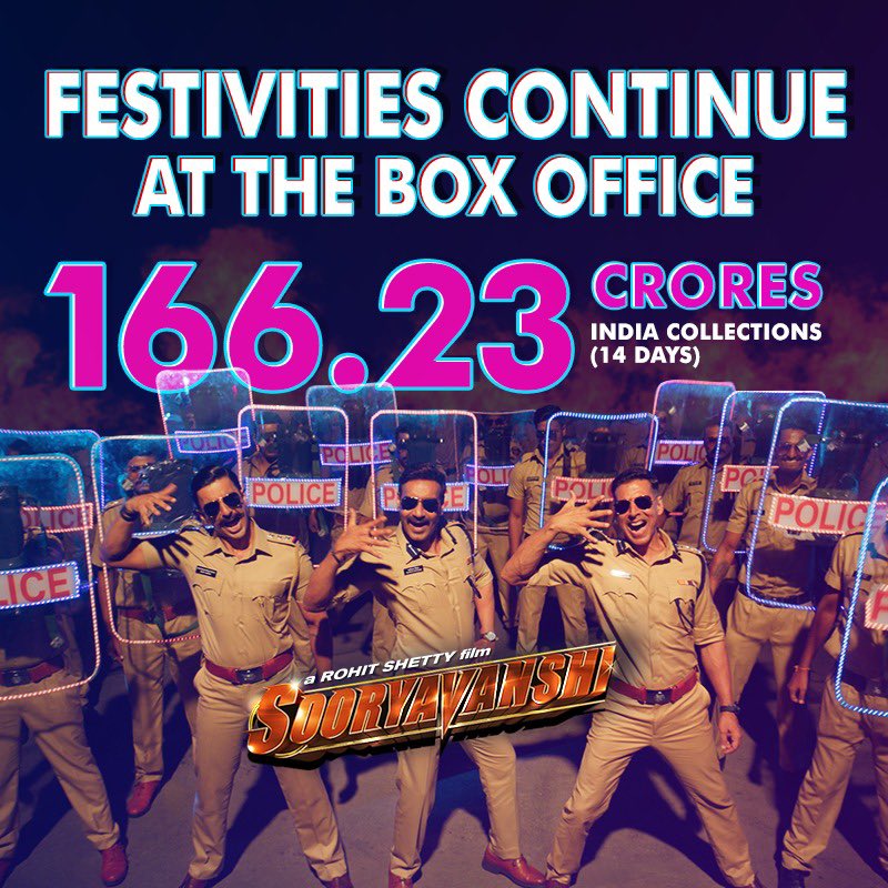 It's a never ending celebration with #Sooryavanshi! Book your tickets now and enjoy it on the big screen!💪🏻

#BackToCinemas