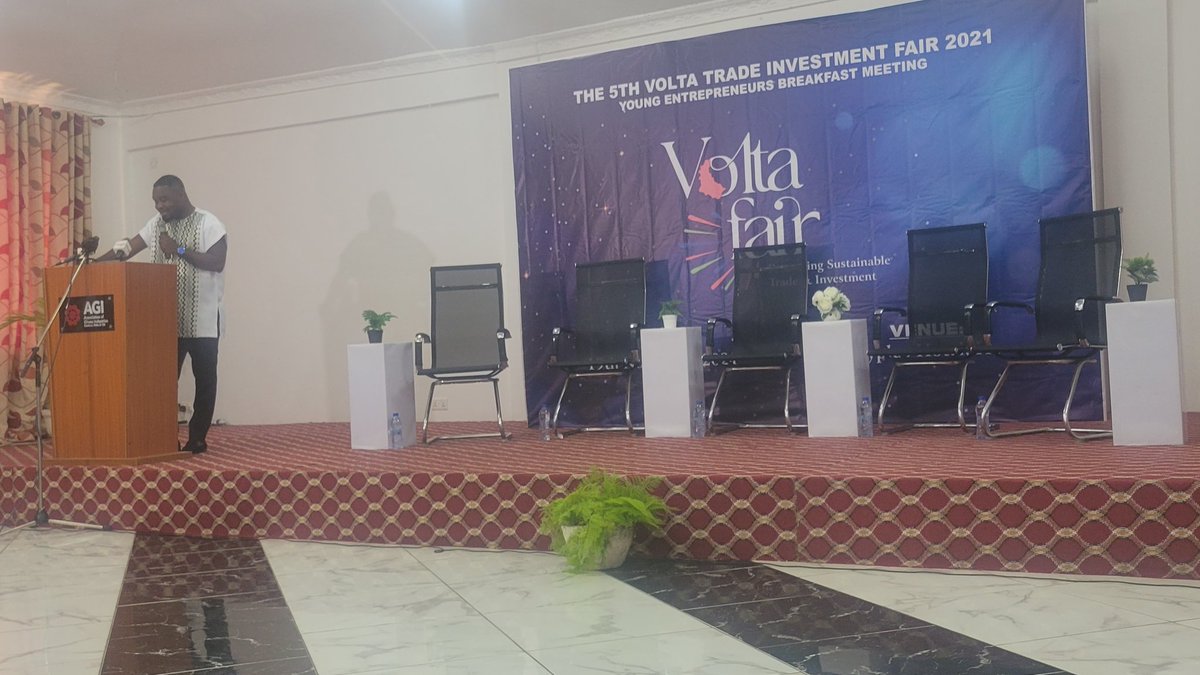 Volta Trade &amp; Investment Fair, Youth Entrepreneurs Breakfast meeting.....
<a href="/VoltaFair/">Volta Fair 21</a> <a href="/visit_volta/">Ghana Tourism Authority - Volta Region</a> #voltainvestmentsummit #youthdialogue #voltafair