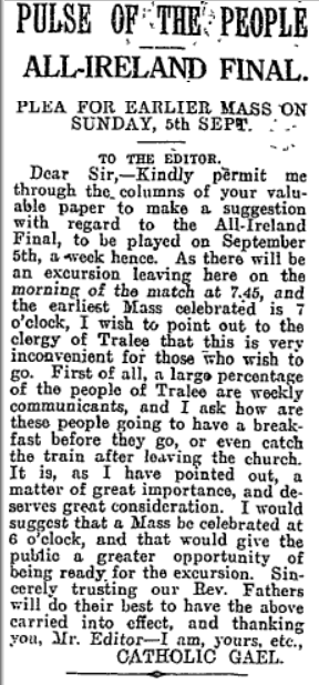 muirioch's tweet photo. Religion and Kerry football ahead of 1926 All-Ireland final.
#earlymass https://t.co/EViq8DKpiI