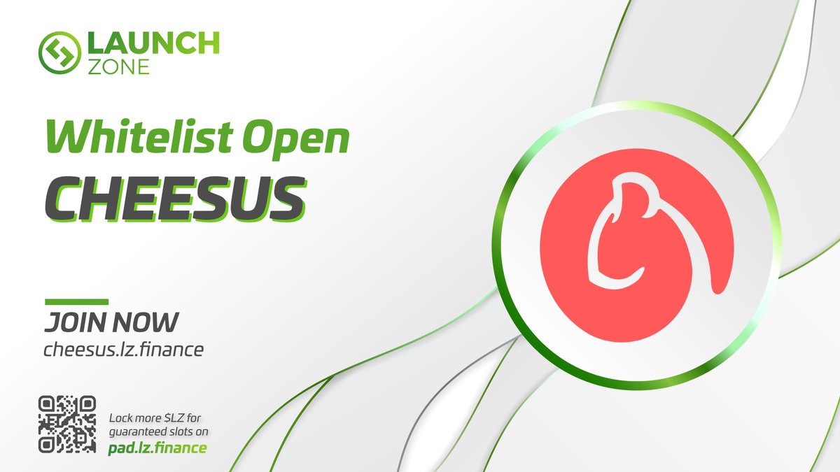 #CHEESUS WHITELIST IS OPEN! 

🚀 Another day another IDO on #LZPad. 

⏰ <a href="/CheesusDeFi/">Cheesus DeFi & NFT Rating Tool</a> #whitelist will be open from 11:00 AM Nov 19, 2021 to 5:00 AM Nov 30, 2021

Register now: cheesus.lz.finance