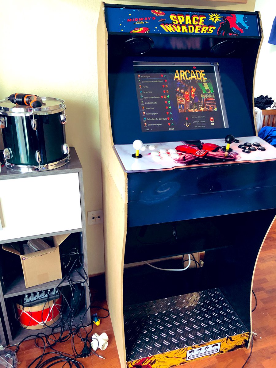 dad_drums's tweet photo. Step by step, day after day. Today's goal: side vynils! #arcade #retro #gaming #retrogaming #arcadediy @omniretro #spaceinvaders #happyFriday https://t.co/0Vx9UVe68u