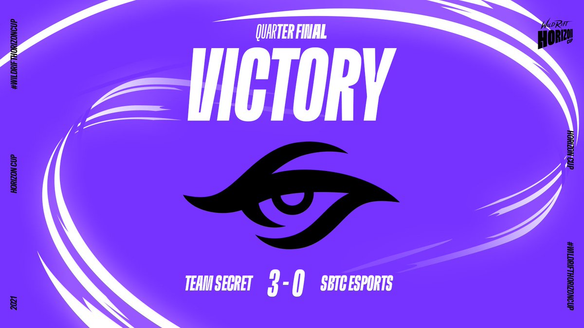 WildRiftEsports's tweet photo. WELCOME TO THE SEMIFINALS @TEAMSECRET! https://t.co/ZGMISFINPf