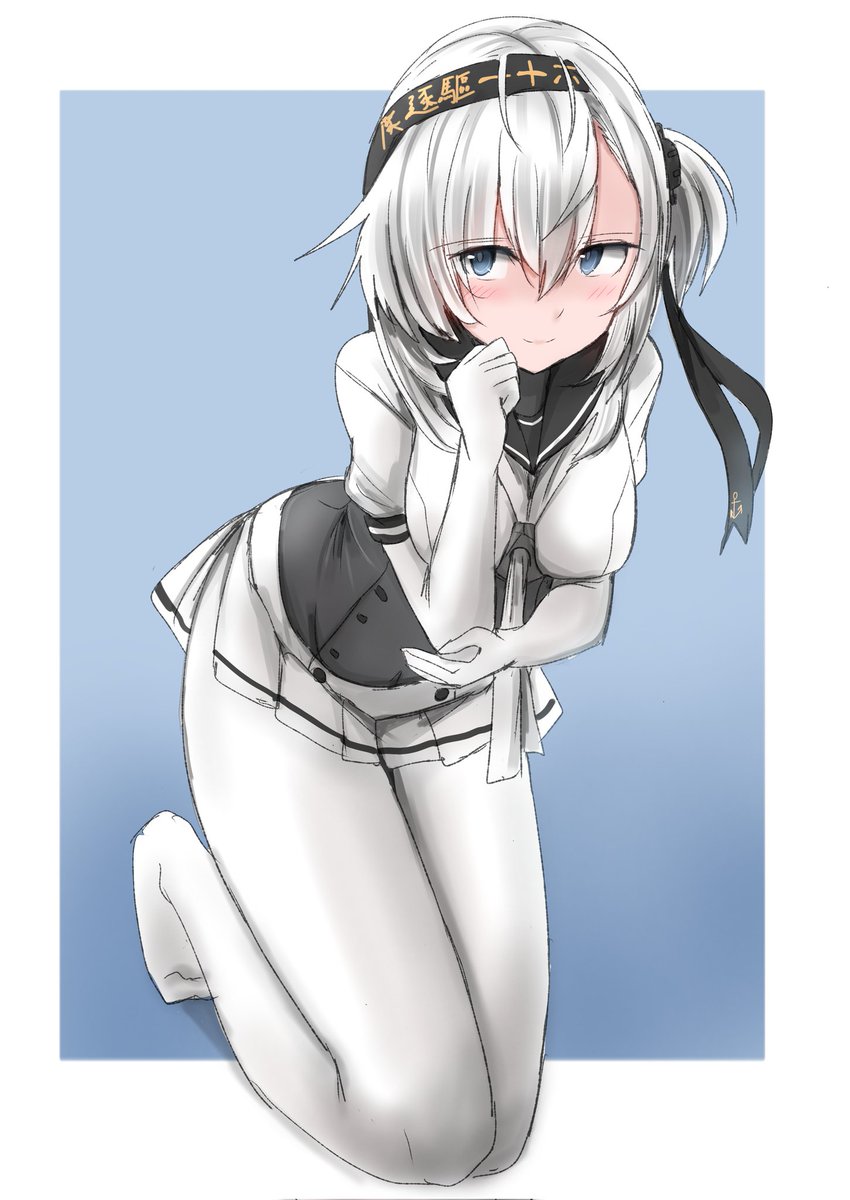 suzutsuki (kancolle) 1girl solo headband hachimaki skirt white bodysuit bodysuit  illustration images