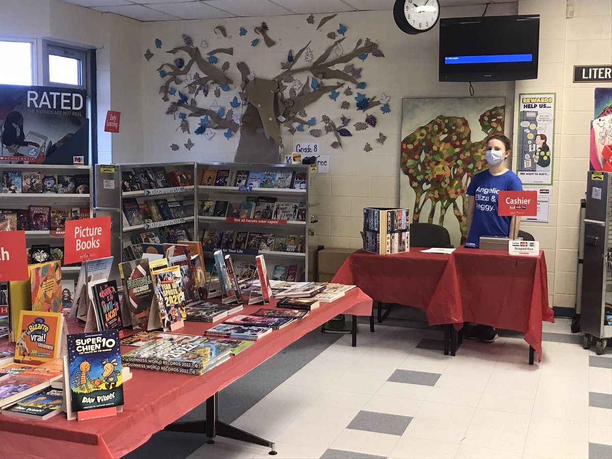 qccoyotes's tweet photo. The book fair is open for business! Students can come visit, shop, and support our school library! https://t.co/yvBqkgr6qa