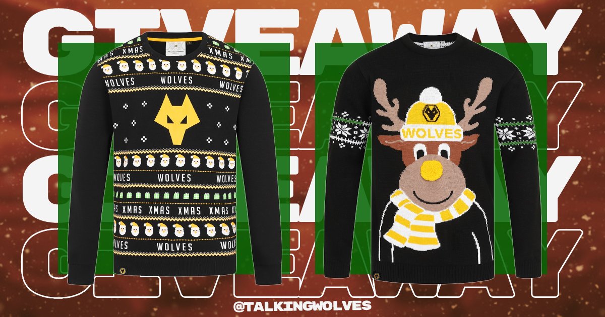 🎅 With Christmas just over a month away, we're giving away 𝗧𝗪𝗢 of these Wolves themed Christmas jumpers. To enter:

✅ Retweet this tweet
✅ Follow <a href="/TalkingWolves/">Talking Wolves</a> 

Winner will be announced on Sun 22 Nov. Best of luck!

#WWFC | #Wolves
