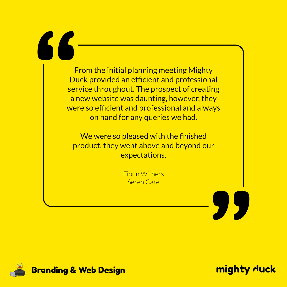 mightyduckuk's tweet photo. Love a bit of Friday feedback. Another great review from a recent rebranding and website design project we completed. Proud of the teams efforts on this one. 💛💬

Have a great weekend all!

#feedback #customerfeedback #webdesign https://t.co/nMSEUHoqeL