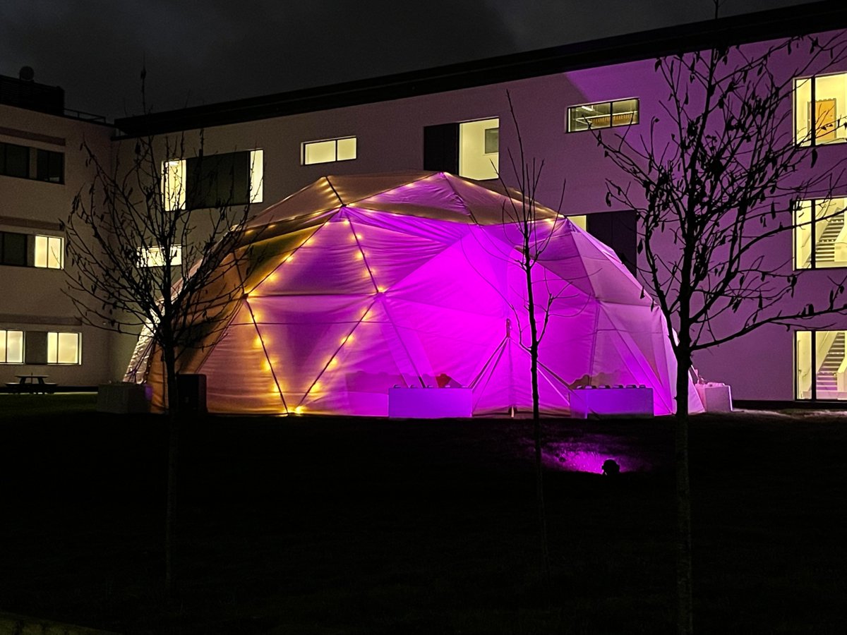 toco_studio's tweet photo. Great evening at #exetersciencepark at the launch of their newest building - a 5m high #geodesicdome - what a great place to have an event. So proud to have played a small part in bringing the project to fruition. #exeter #business https://t.co/DDGWIuEwBc