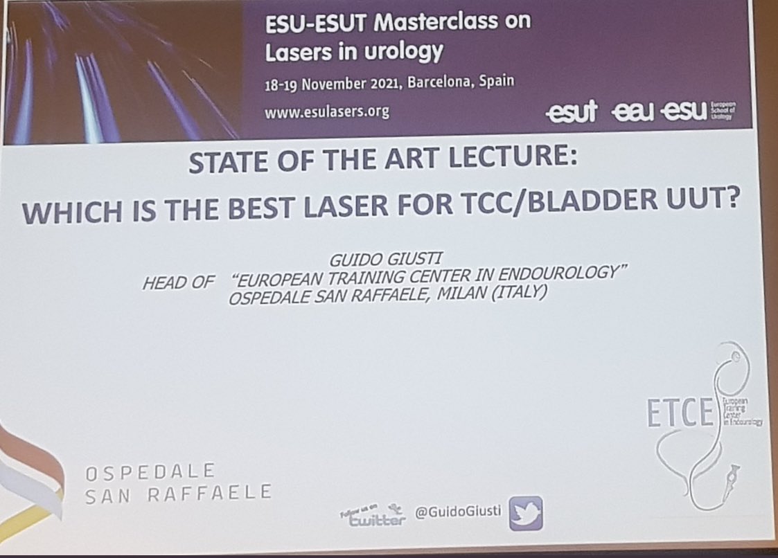 GuidoGiusti's tweet photo. Busy day 2day:talk on #SBES @ 5am 😴 #PUA21 (Philippine Endourological Ass.) meeting &amp; then talk on best laser 4 #UTUC #ERBC &amp; prerec surgery on conservative treatment of #UTUC with #soltive #TFL LASER by @OlympusUrology @ lasermasterclass @FPuigvert Uro education never stops! https://t.co/RLXGhfycrU