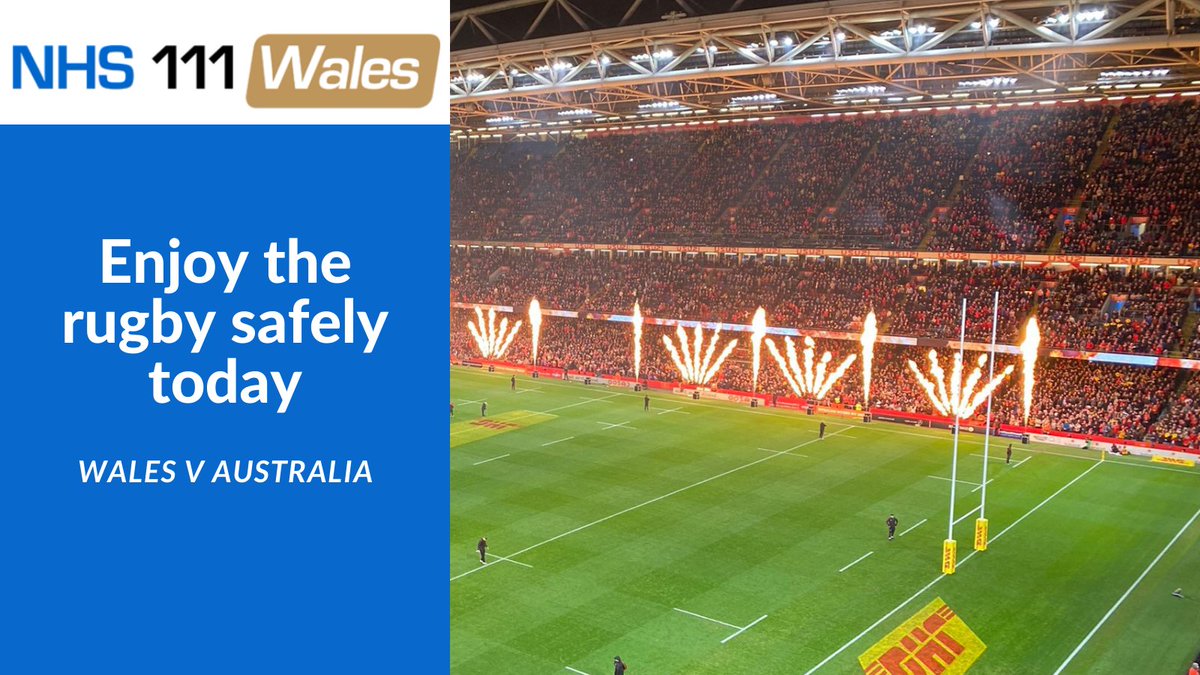 #HappySaturday everyone!

Are you watching the #WALvAUS game today? Enjoy and if you're drinking alcohol, make sure to:

💧 stay hydrated by also drinking plenty of water
🍽 eat enough food
👍 know your limits

If you do feel unwell, head to 111.wales.nhs.uk for advice.