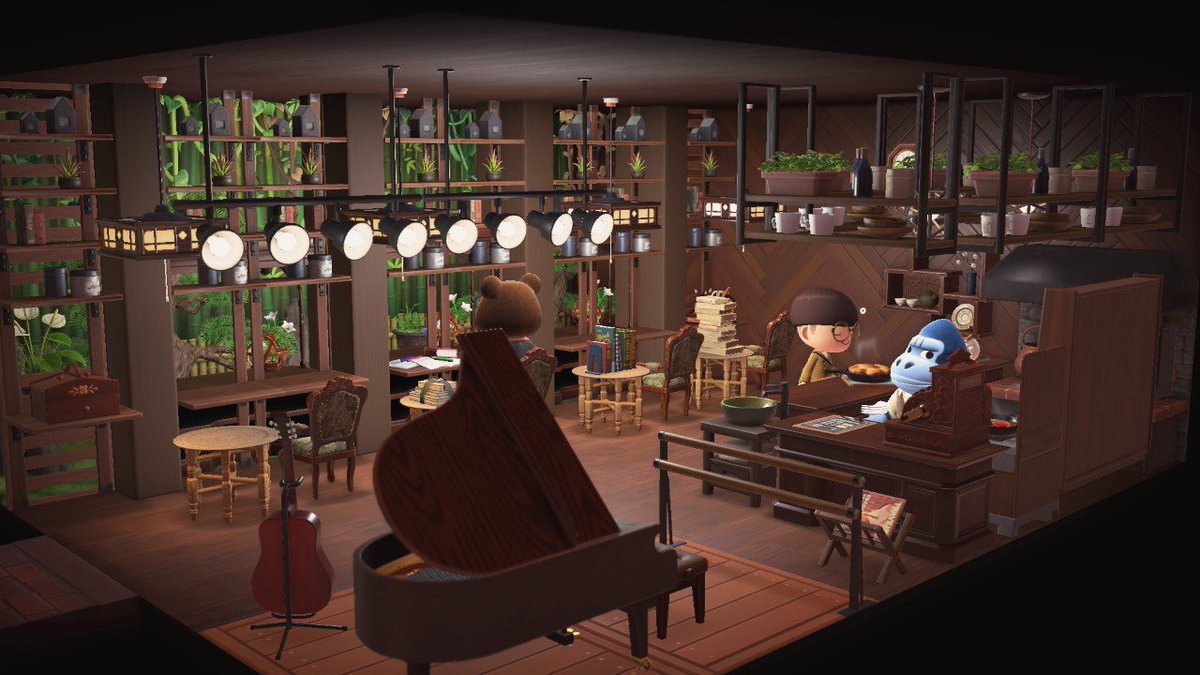 oharunda's tweet photo. 松の木を眺める喫茶店☕️

#acnh #AnimalCrossing 
#あつ森 #ハピパラ https://t.co/bql9wvnkCQ