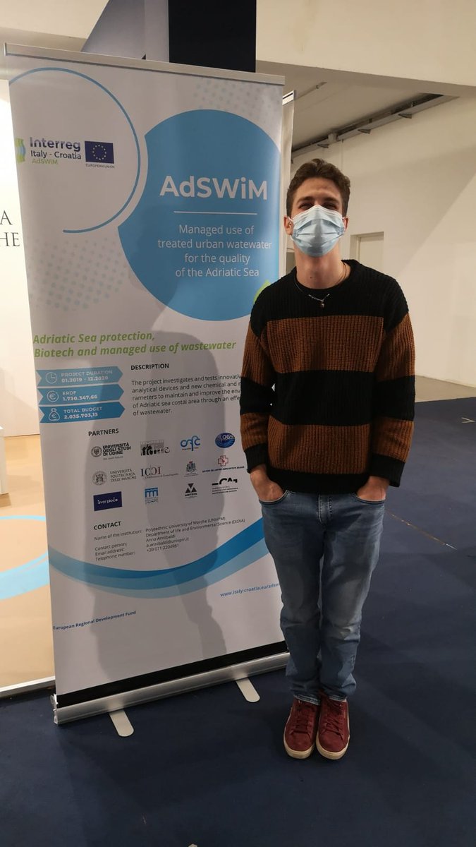 AdswimProject's tweet photo. @UnivPoliMarche is presenting today the research work and projects at the @sea_logy fair in Ferrara, #Italy . Our partner has set up a beautiful stand, did a super mega presentation of #adswimproject, showed our videos and of course, here is our ace in the hole ๐๐Matteo Fanelli https://t.co/5syg1sOMq2
