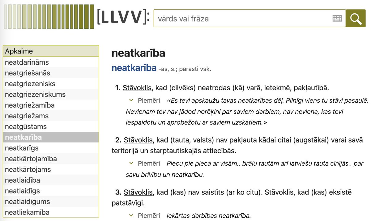 AiLab_lv's tweet photo. Ar prieku ziņojam, ka monumentālās Latviešu literārās valodas vārdnīcas (Zinātne, 1972–1996) digitālā versija ir atdzimusi jaunā veidolā un kvalitātē: https://t.co/QcBfXEXjdt
Sveicam svētkos! 🇱🇻103
#Tēzaurs #LLVV #DigitalHumanities #VPP #LV103 https://t.co/VWI6O6WjV5