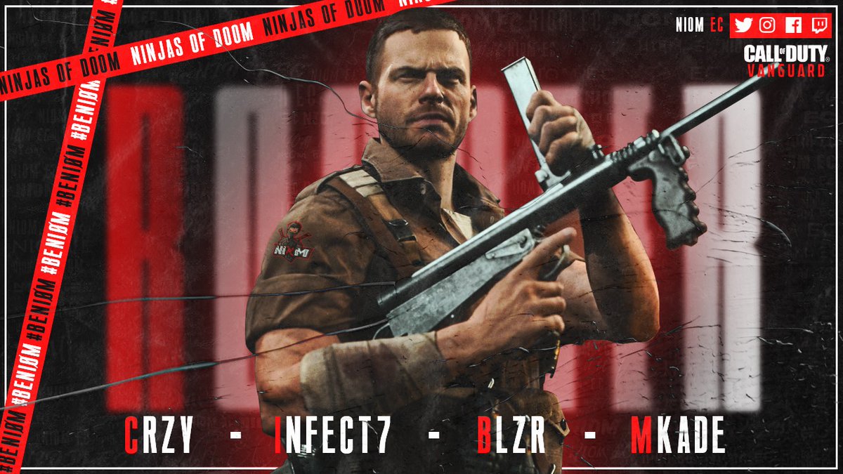 ¡Buenos dias ninjas!

Os presentamos nuestro nuevo roster de #CallOfDuty que nos representarán este 21/22.

🥷 <a href="/CRZYOMG/">CRZY</a>
🥷 @MKade__
🥷 @Infeeectado
🥷 <a href="/BLUUZEER/">bluzer</a>
🥷 @CBNaanoz

#NiomOnTop 🥷⚡