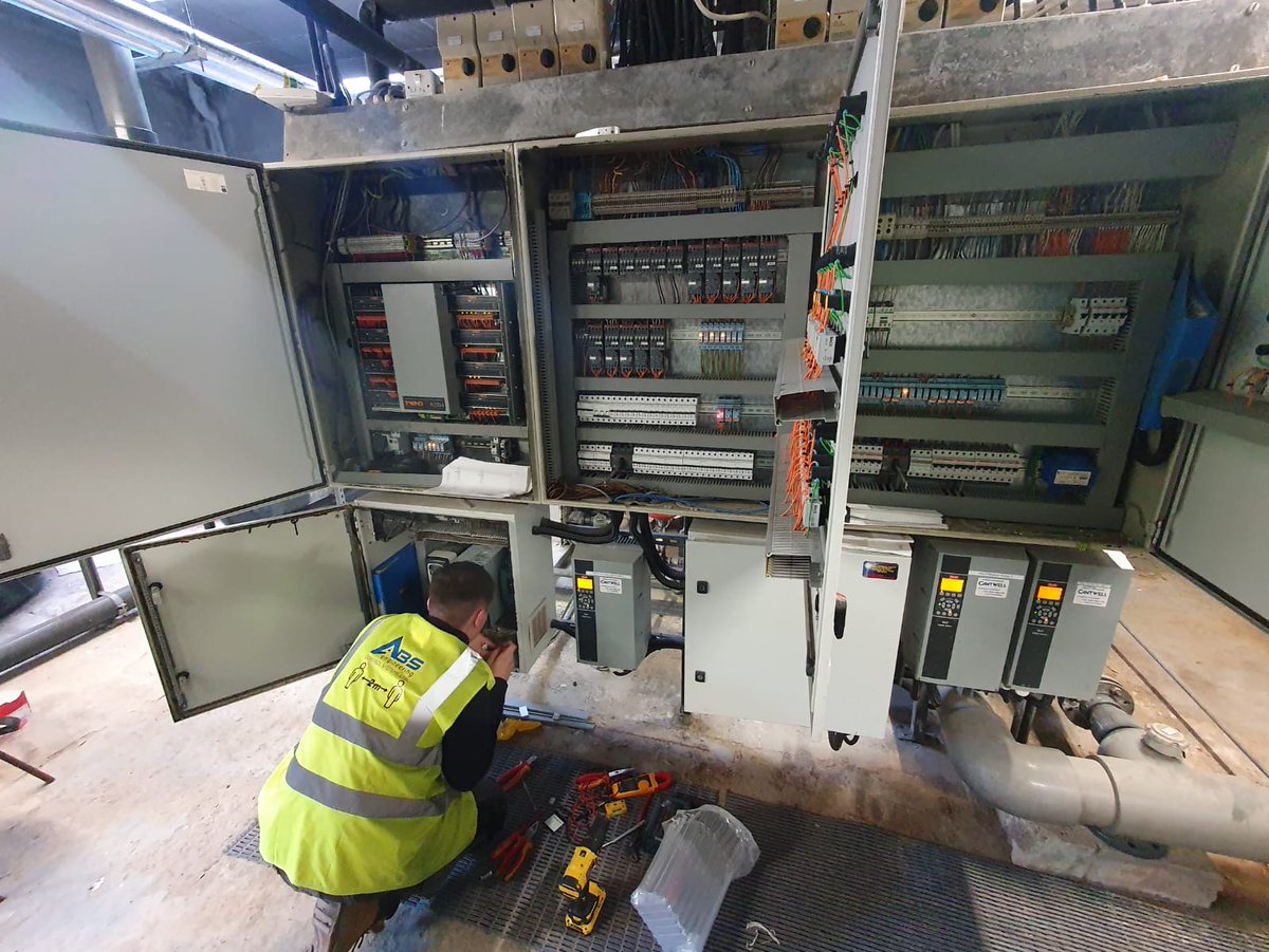 Below are a couple of images of one of our service engineers replacing VSDs at a clients site.
This is an example of one of the services we can offer.
If you would like to discuss your facilities requirements with one of our experts contact us on
Limerick: +353 (0)61 572 123