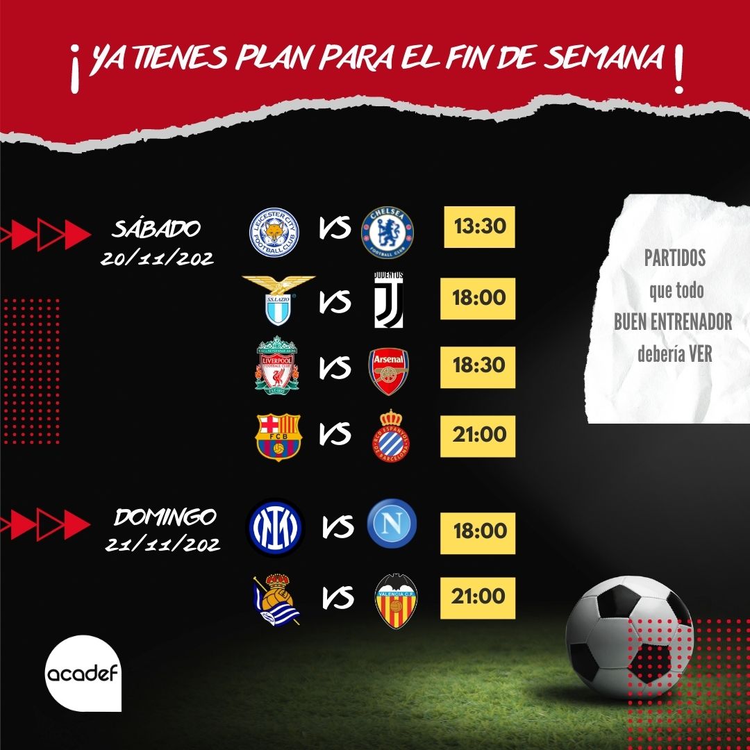 😍¡TOMAD NOTA! 😍
#LaLigaSantander #BarçaEspanyol #LazioJuve #Liverpool #PremierLeague #PremierLeagueDAZN #lacasadelfutbol