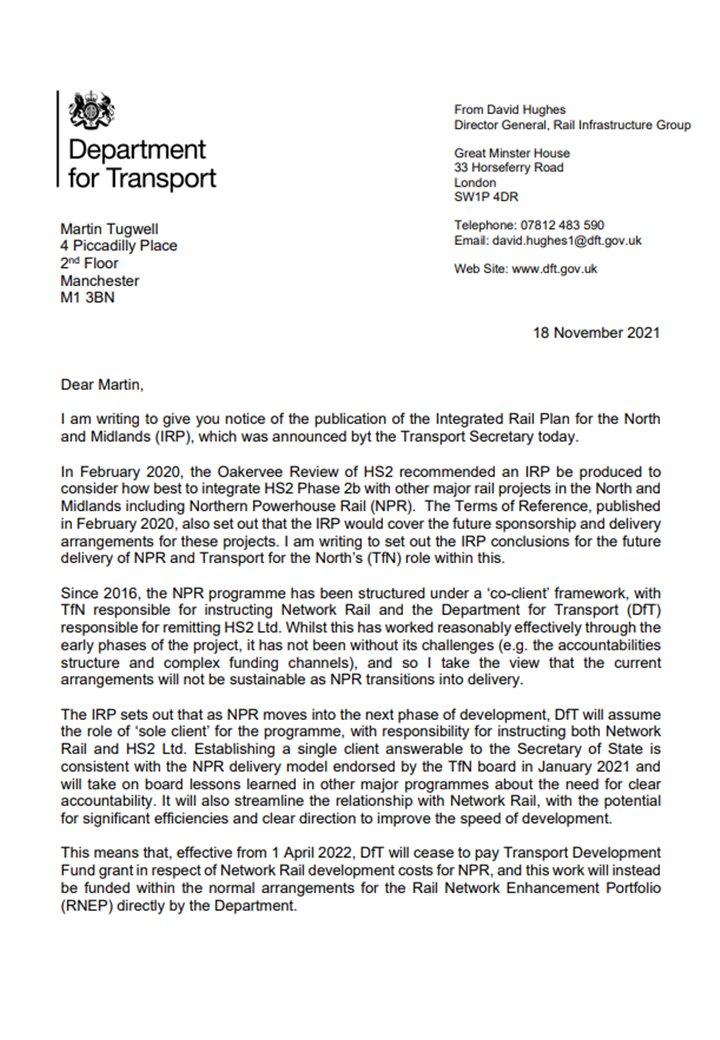 JimfromOldham's tweet image. It was clear that once Transport for the North found it&apos;s own voice and came up a Northern Powerhouse Rail plan the government didn&apos;t support, it would meet it&apos;s end

This is a Whitehall power grab and the death nail to transport devolution. Poor
#RailBetrayal #GreatTrainRobbery