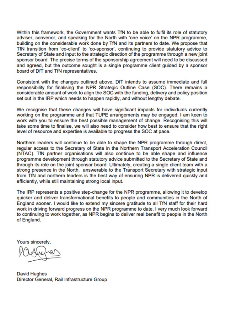 JimfromOldham's tweet image. It was clear that once Transport for the North found it&apos;s own voice and came up a Northern Powerhouse Rail plan the government didn&apos;t support, it would meet it&apos;s end

This is a Whitehall power grab and the death nail to transport devolution. Poor
#RailBetrayal #GreatTrainRobbery